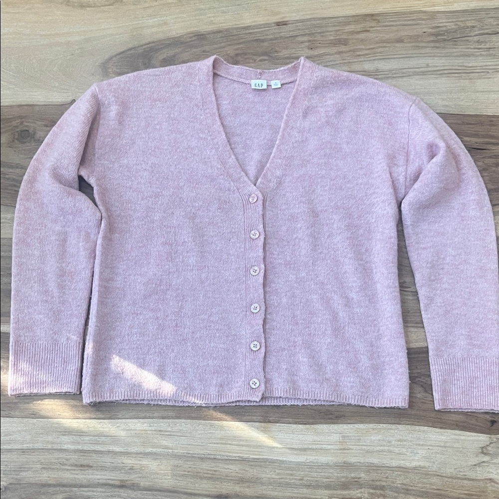 GAP Women's Forever Cozy Pink Cardigan - Picture 2 of 7